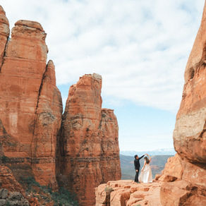 Cinematic & filmy Sedona Elopement Photography@ Sedona, Arizona