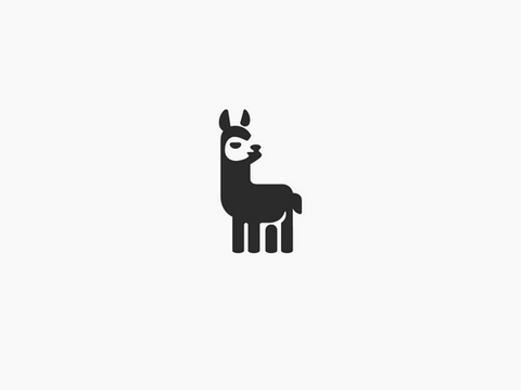Negative space lama logo