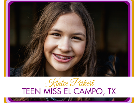 Introducing your 2025 Teen Miss El Campo, TX!