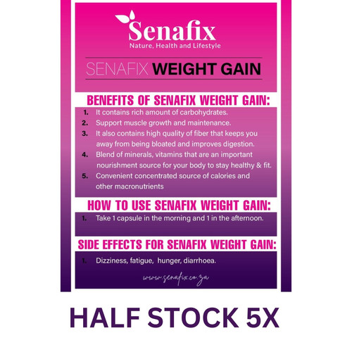 Buy Half Stock Senafix Weight Gain (x5) Senafix Pty_Ltd
