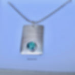 Thumbnail: dog tag style ashes in glass necklace, ashes jewellery, unisex ashes pendant, ashes in glass