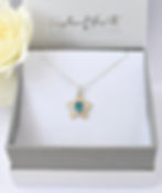 Thumbnail: ashes in glass necklace, ashes jewellery, ashes flower necklace
