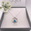 Thumbnail: Ashes in glass wave pendant