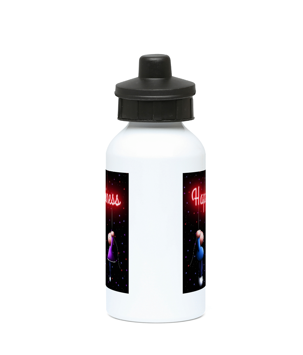 Thumbnail: 400ml water bottle - Hang on to happiness