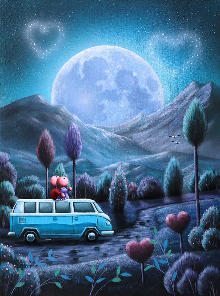 By the light of the moon