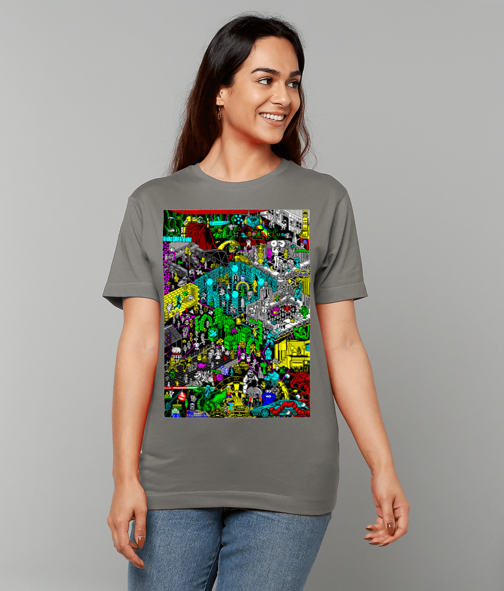 RetroSpectrum-Reloaded Heavy Cotton T-shirt Charcoal large image