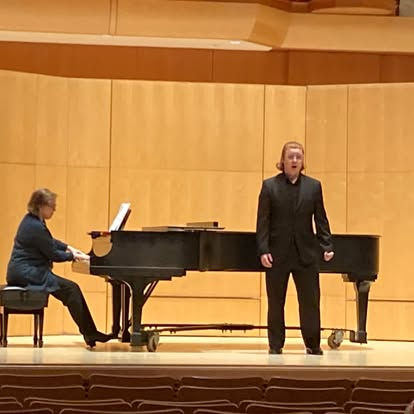 Student performing at Schmidt Vocal Competition