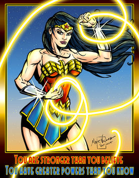 Inspirational Wonder Woman - Fine Art Paper - October 2024