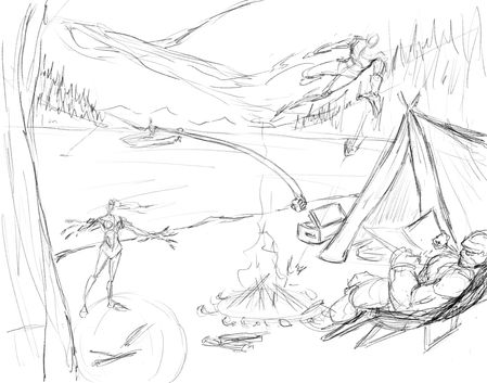 Fantastic Four Camping Trip Sketch - November 2024