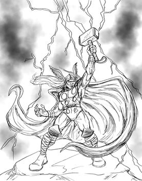 Thor - God of Thunder Final Sketch - April 2025