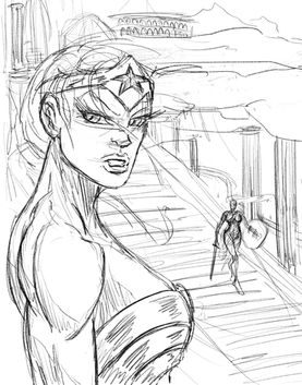 Wonder Woman Themyscira Concept Sketch