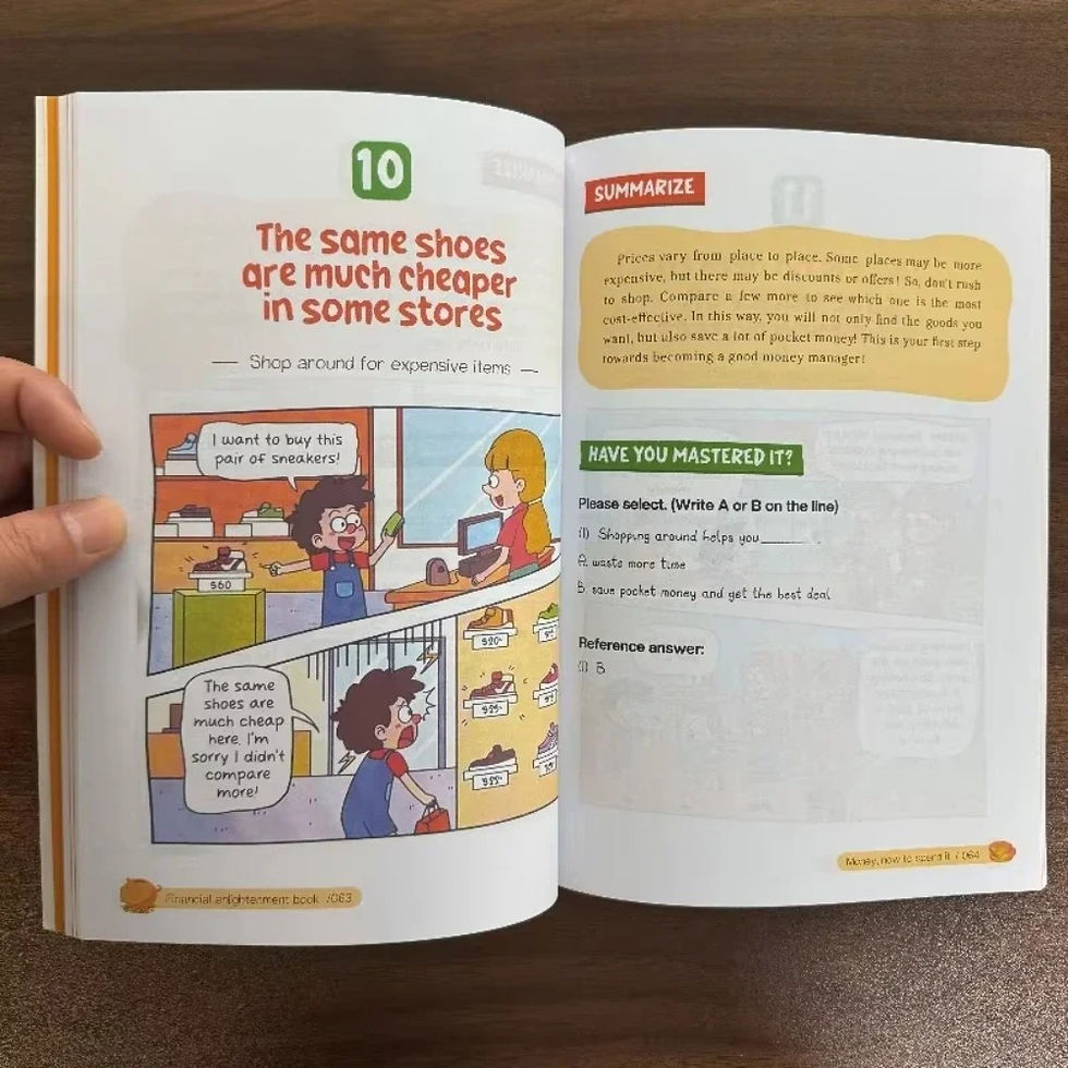 Thumbnail: Kids Financial Literacy Book, Children's Comic Style Money Learning Book, All-in