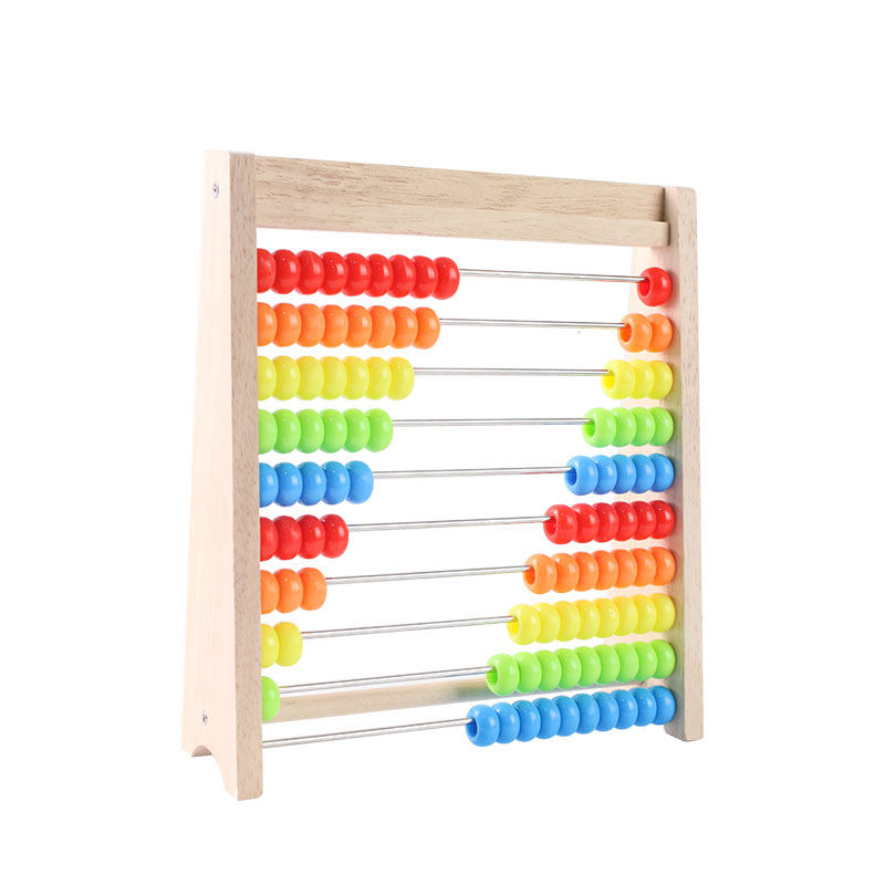 Thumbnail: Wooden Counting Toy Abacus Montessori Education Math Toy Children Rainbow Counti