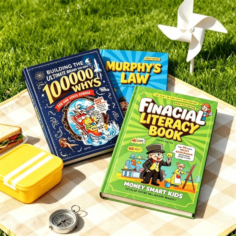 Kids Financial Literacy Book, Children's Comic Style Money Learning Book, All-in