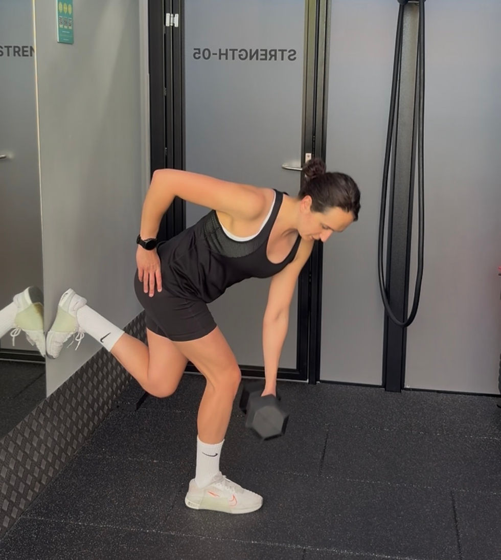 If you struggle with balance, try putting your back foot against a wall or stand in a split stance