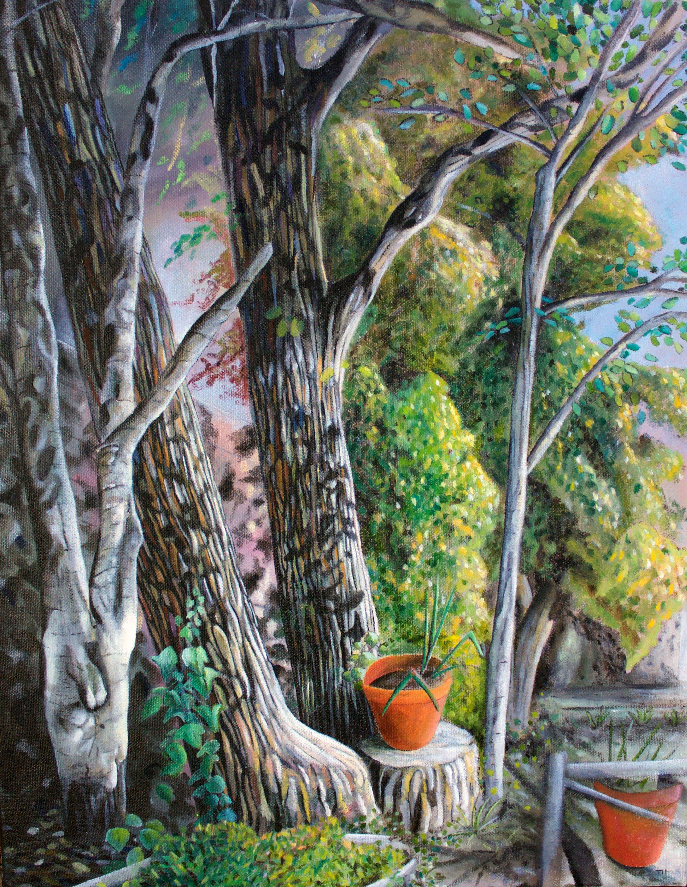 Trees Outside the Studio,  2021 (16 X 20 inches).jpg