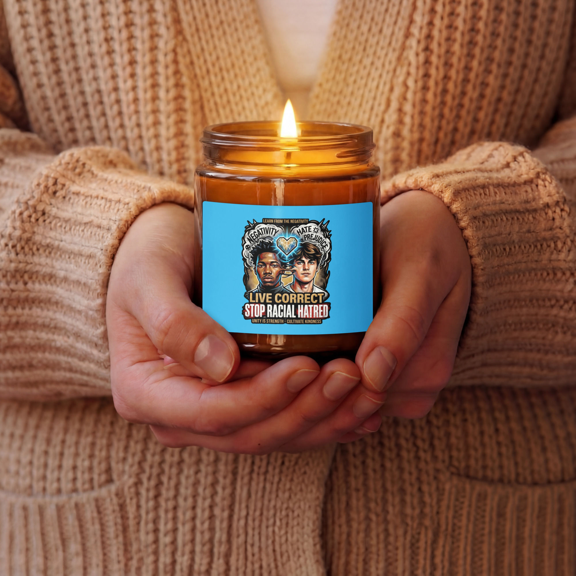 Amber jar soy candle