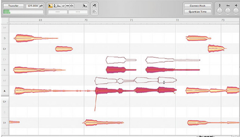 Figure 1. The Melodyne Celemony Tuning Program