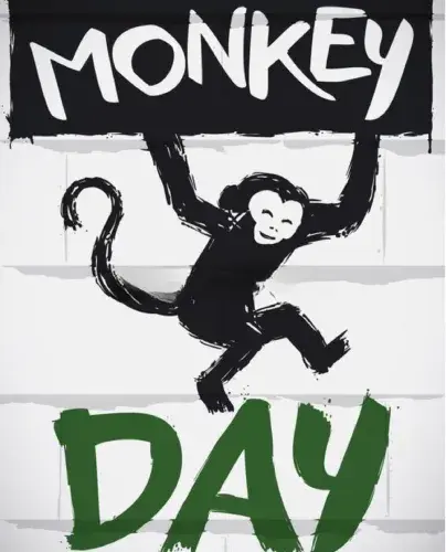 International Monkey day Social media creative