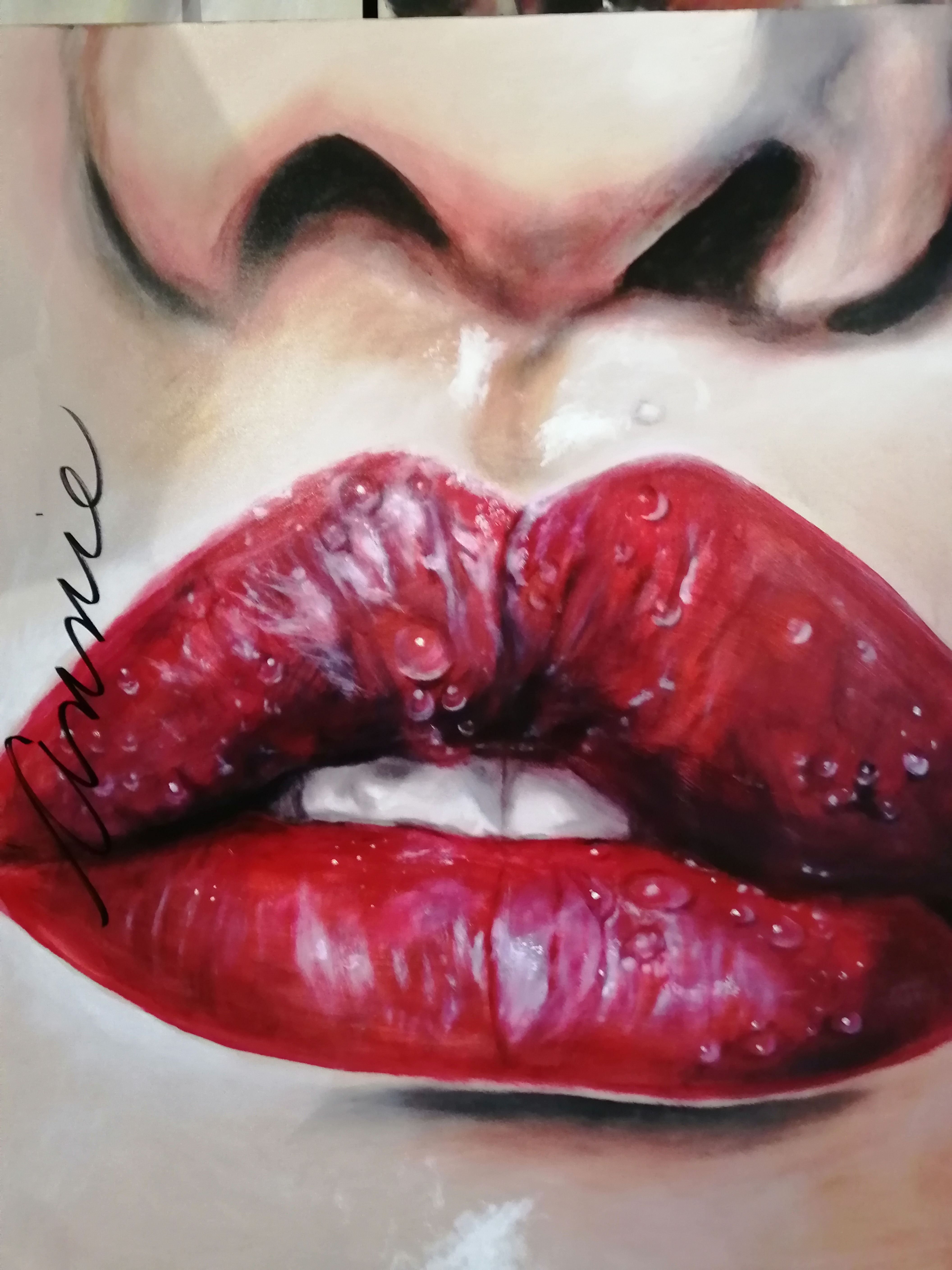 Acrylique sur toile , Lips, prix sur demande 