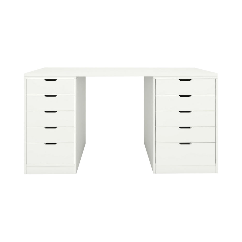 โต๊ะเครื่องแป้งแบบนั่ง 150 ซม. ลึก 60 ซม. (CW40&50) รุ่น Vanity สีขาว