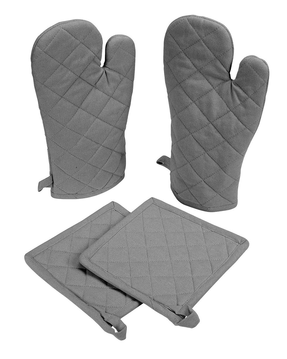 Thumbnail: Native Fab Set of 4 Oven Mitts and Pot Holders