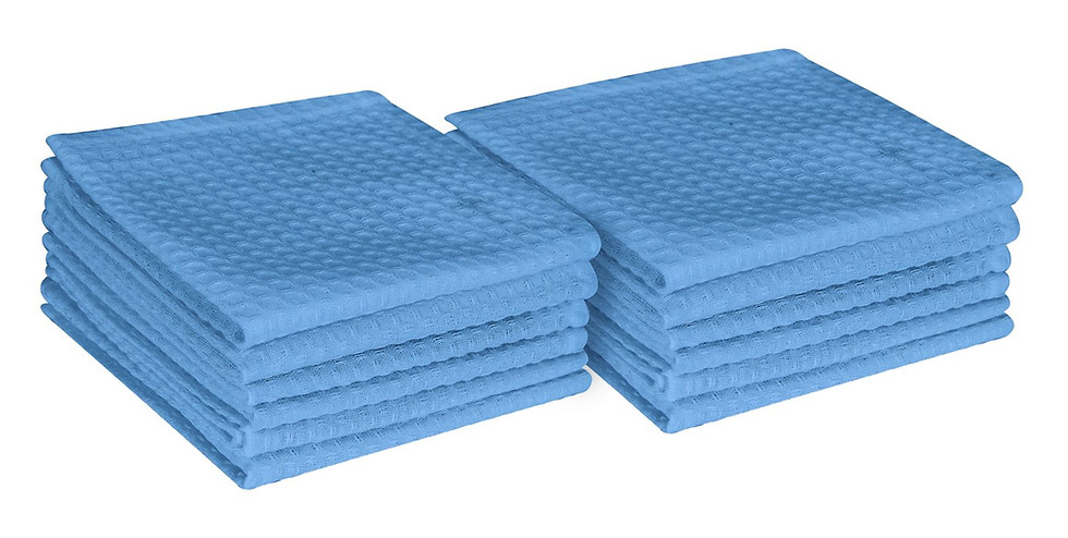 Thumbnail: Native Fab Solid Waffle Kitchen Dishcloths 12 Pack