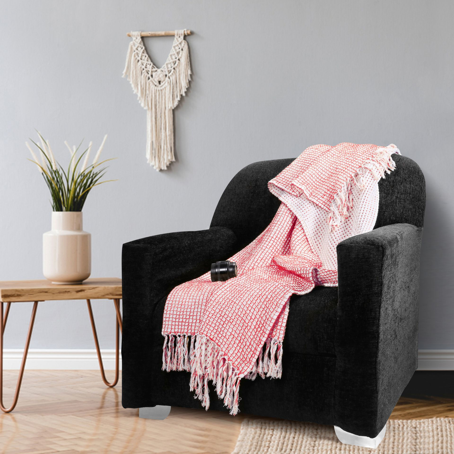 Native Fab Waffle Reversible Throw Blanket