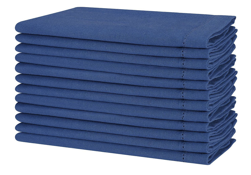 Thumbnail: Native Fab Hemstitch Dinner Napkins 12 Pack