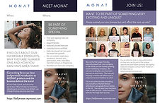 Brochure for Monat Makeup Brand