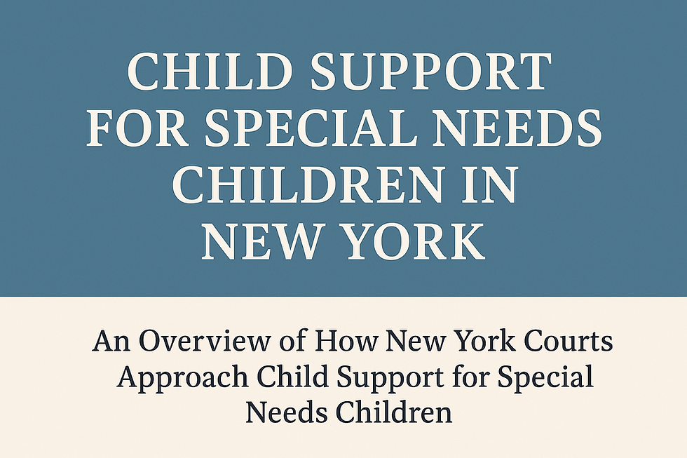 Child Support for Special Needs Children in New York