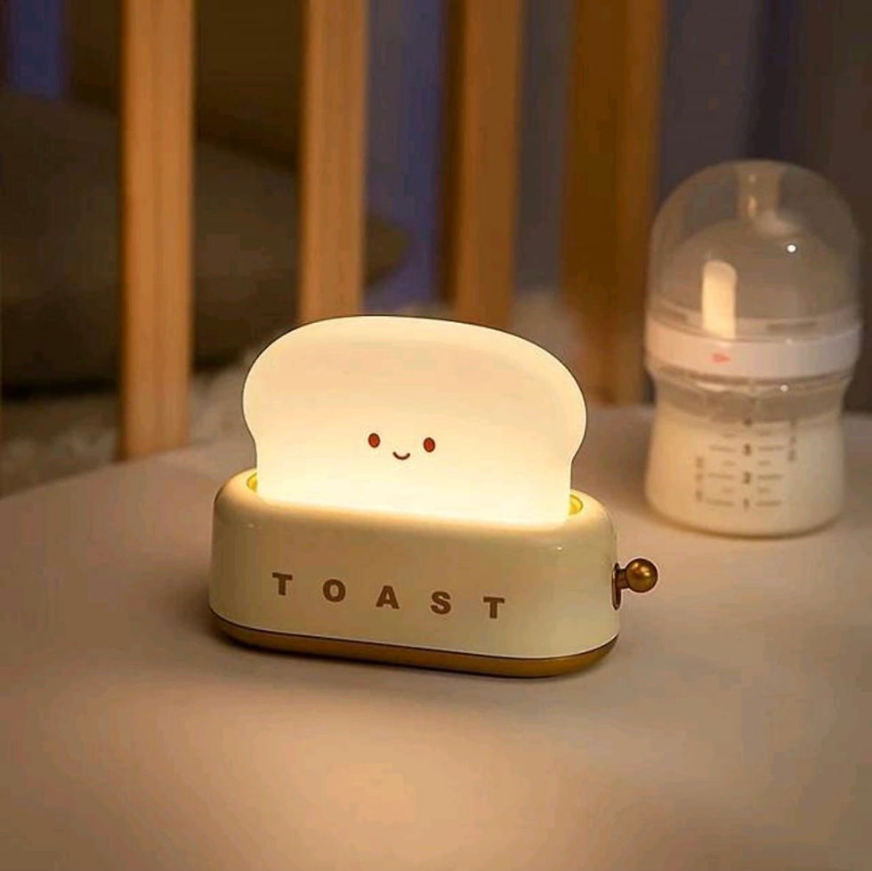Thumbnail: Cute Toast Night Light – Soft Dimmable LED Lamp Study Rooms & Bedrooms