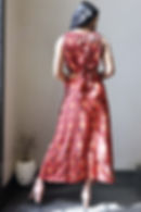 Thumbnail: Jupe longue portefeuille Grenade bleu doré