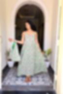 Miniature : Robe longue Anémone carreaux bordeaux