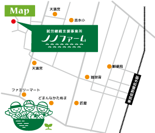 豊川市の障害者就労継続支援事業所ベジモファームBの地図