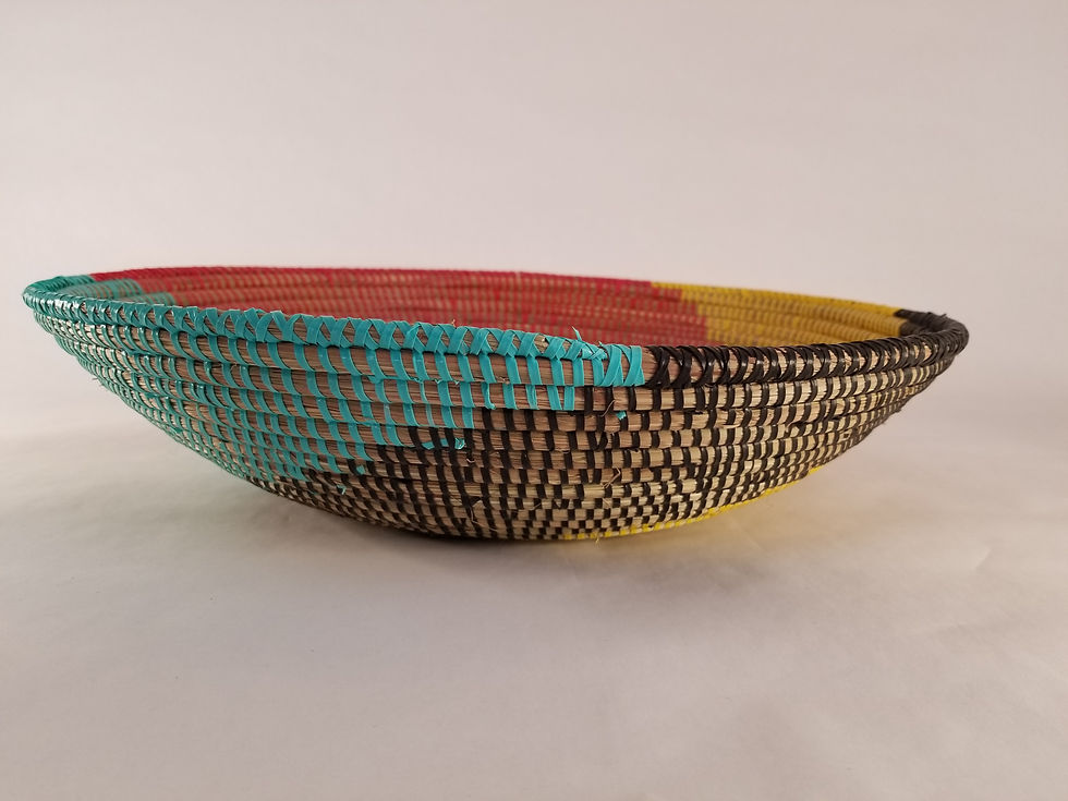 Thumbnail: Color Swirl Sweet Grass Baskets fromSenegal