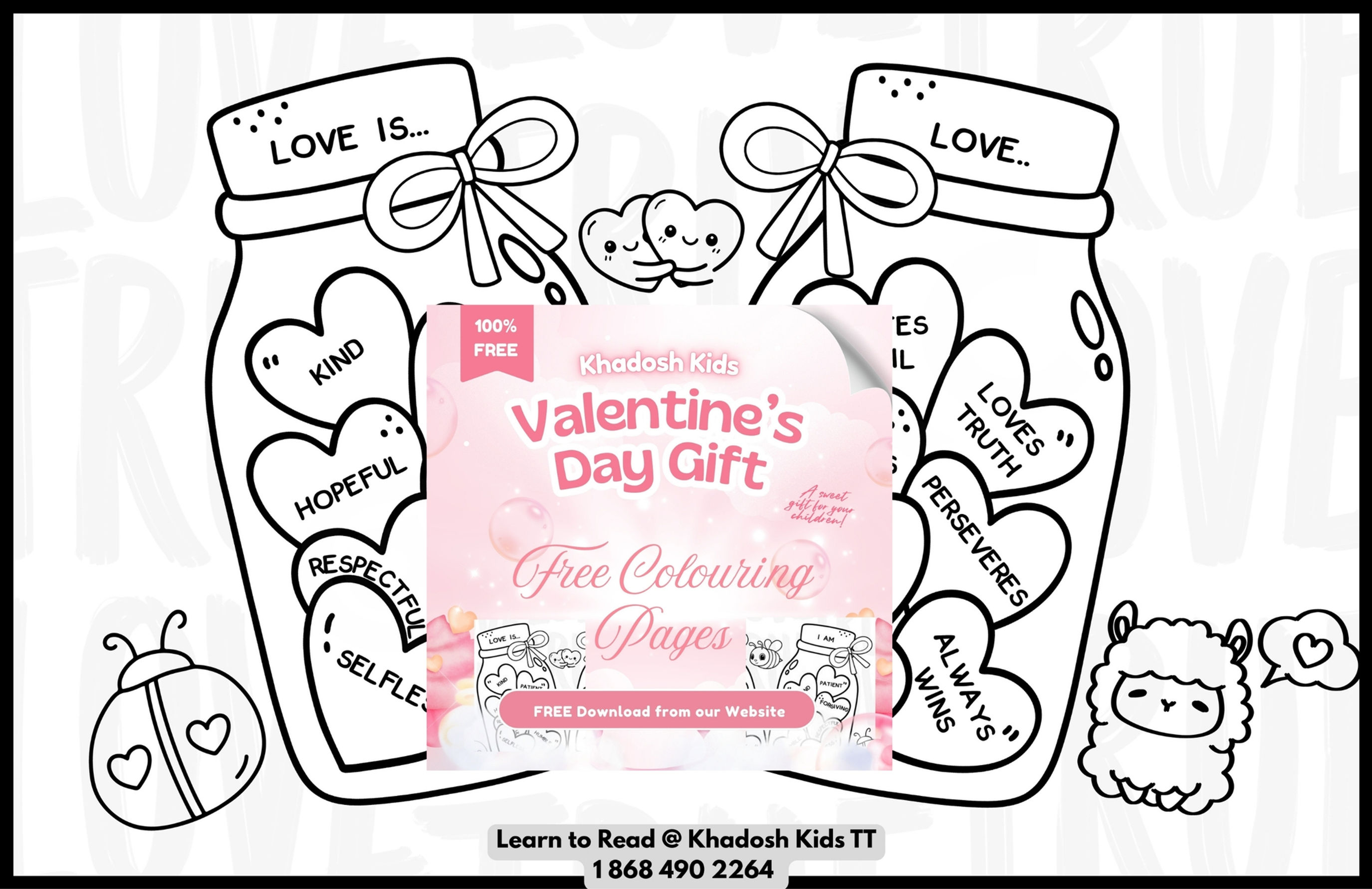 Khadosh Kids "True Love is" Colouring Sheet - FREE