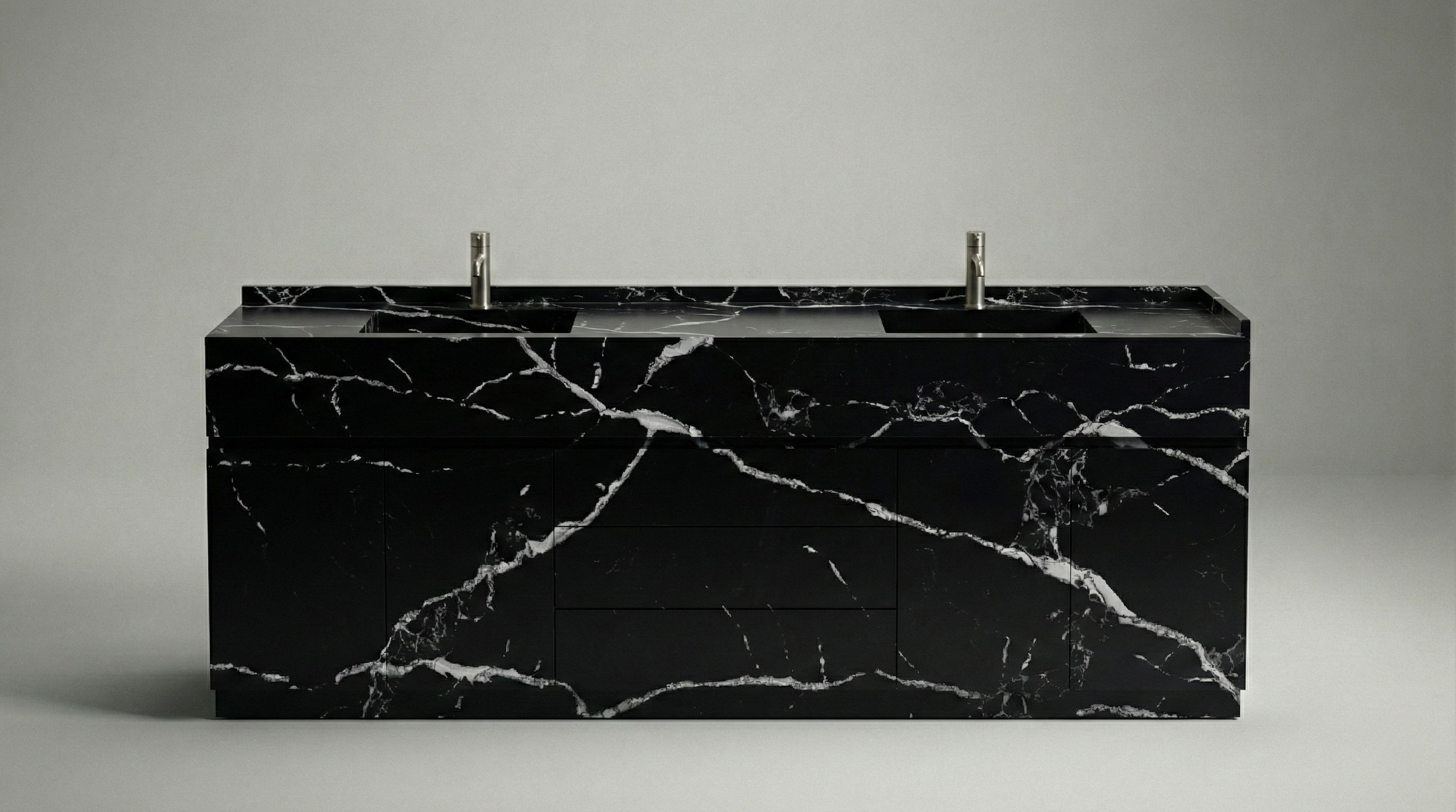 NERO MARQUINA MARBLE DOUBLE VANITY