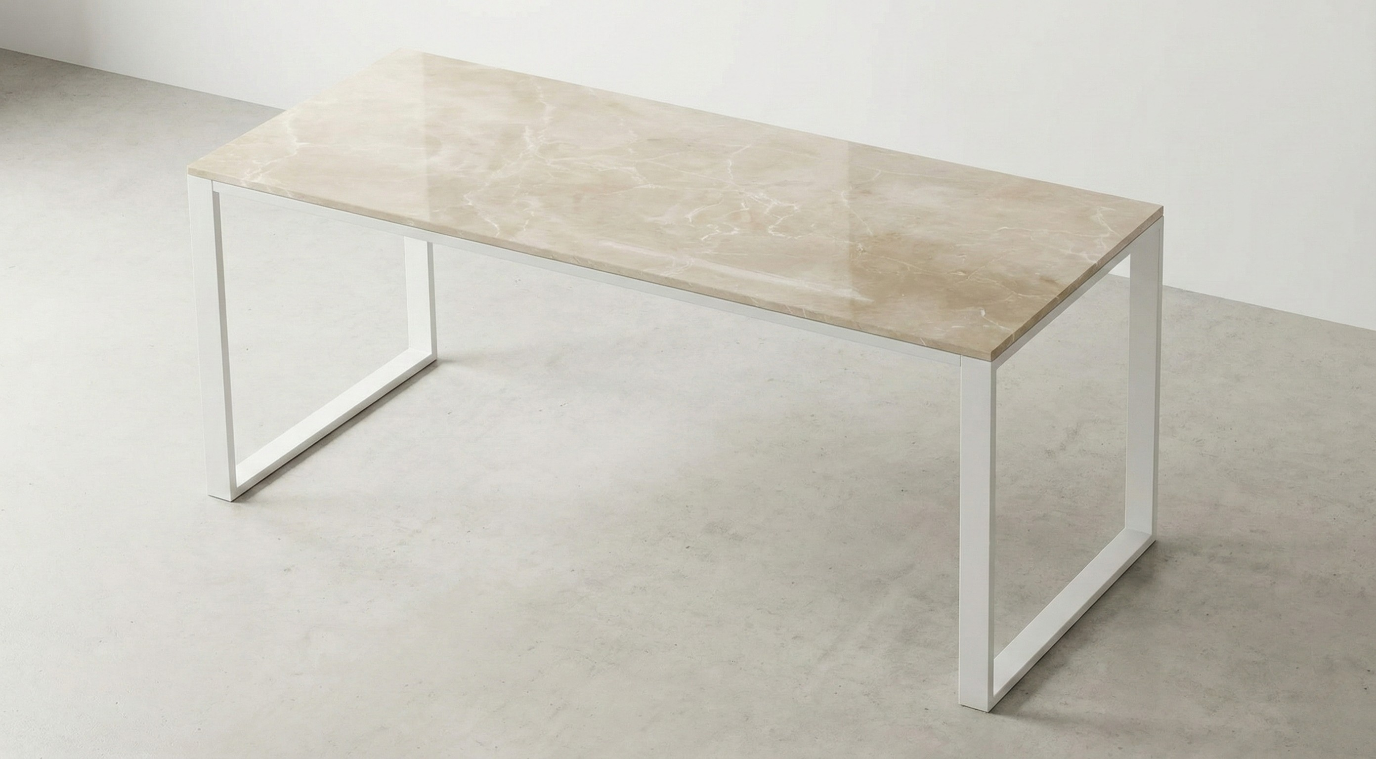 BURDUR BEIGE MARBLE DINING TABLE 