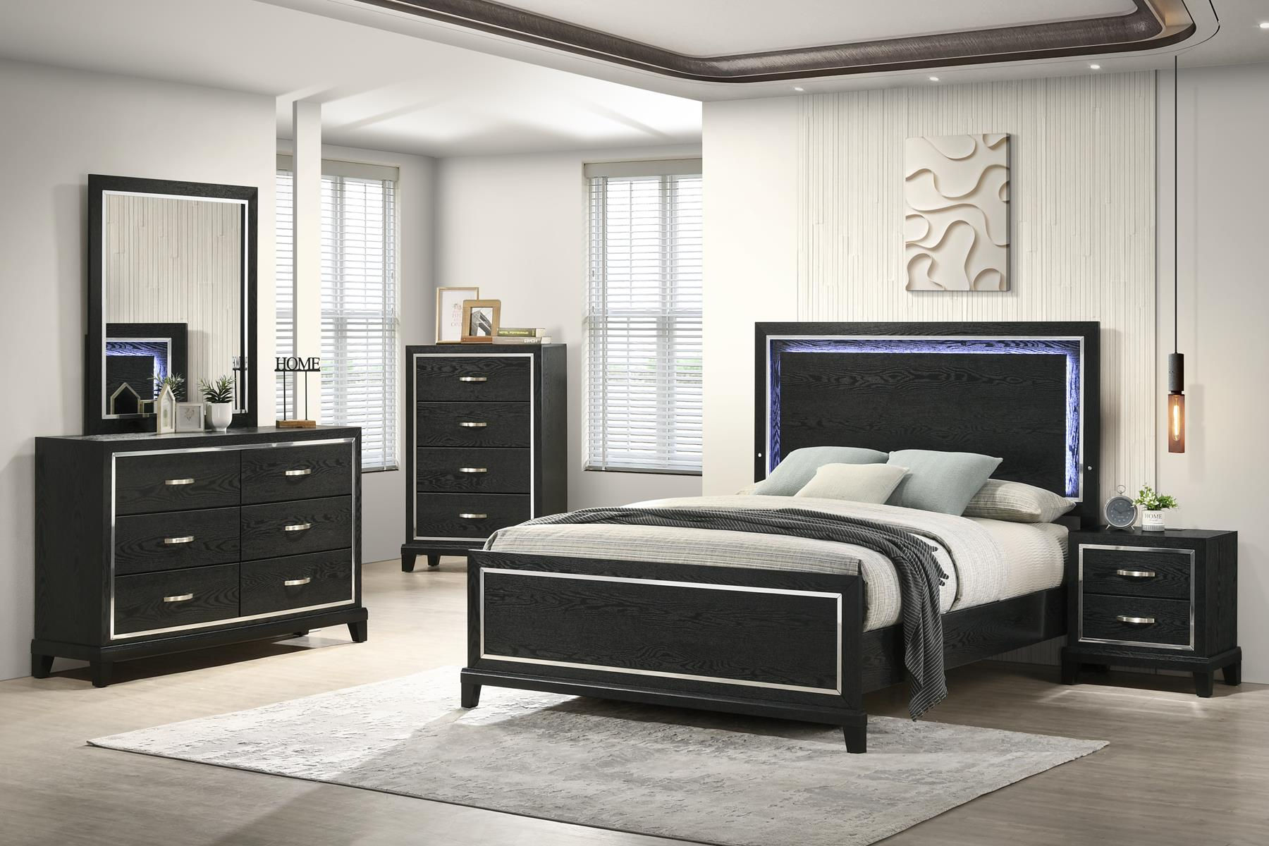 Obsidian 5piece Queen bedroom set