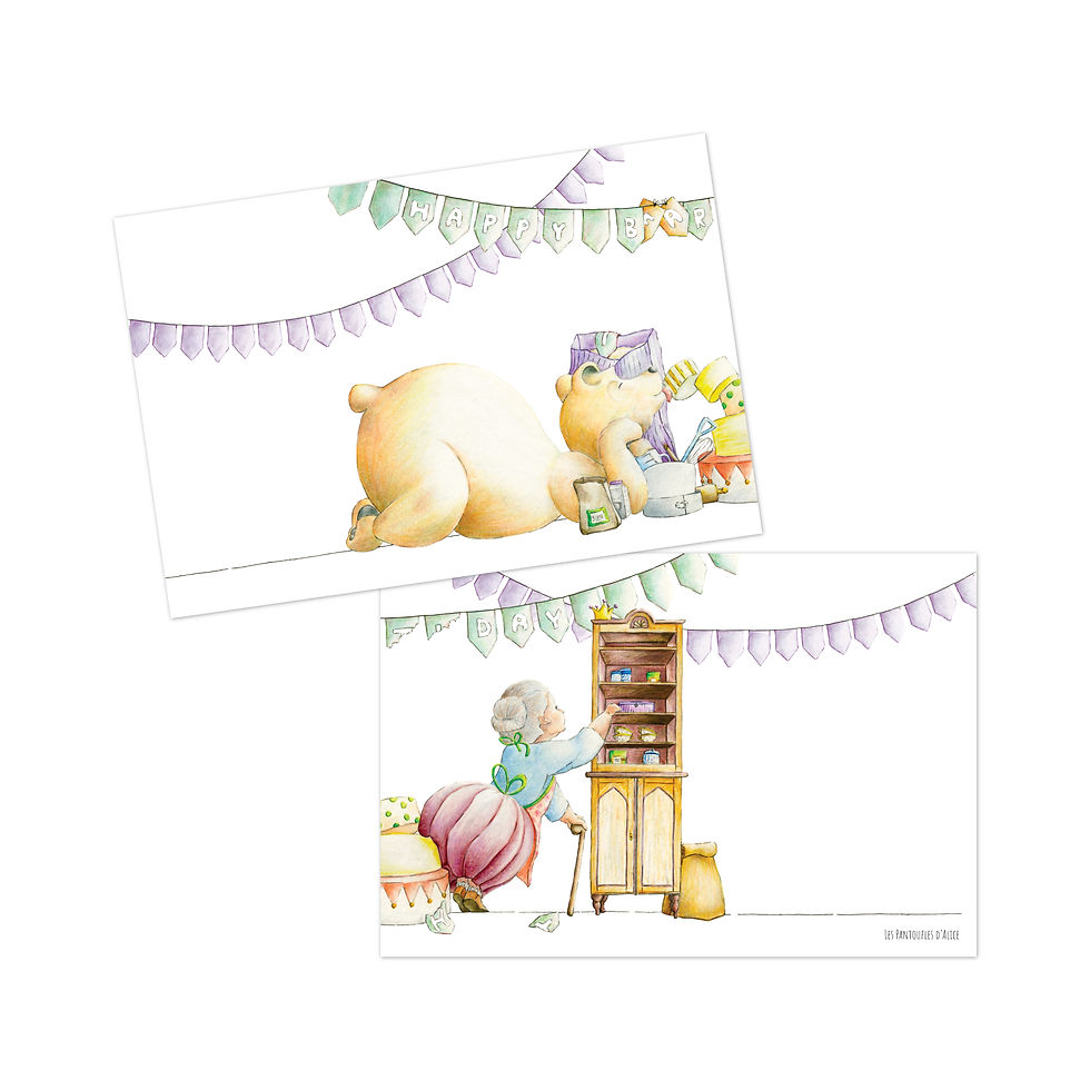 Thumbnail: happy bearday | set van 4
