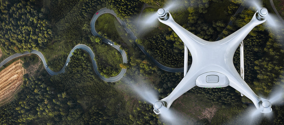 Vue aérienne d'un Drone