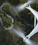 Vista aérea de um Drone