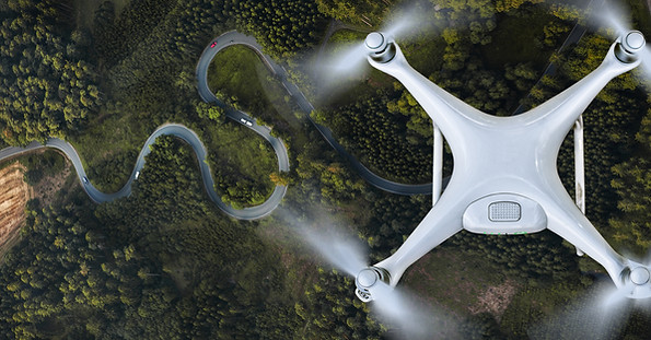 Aerial View of a Drone