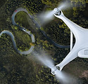 Veduta aerea di un Drone