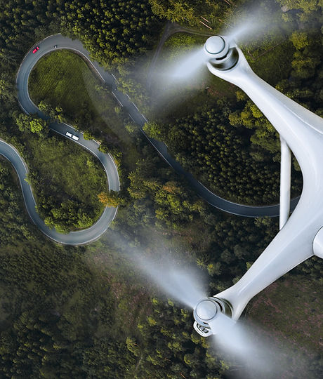 Aerial View of a Drone