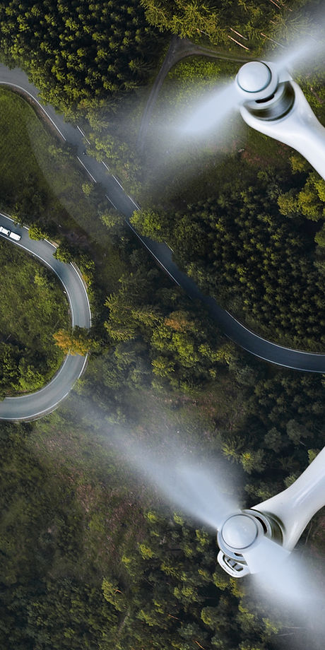 Aerial View of a Drone