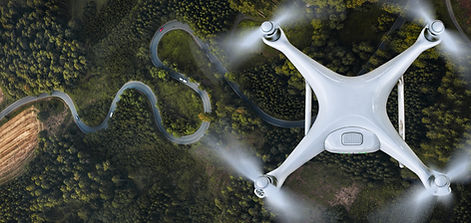 Vista aérea de um Drone
