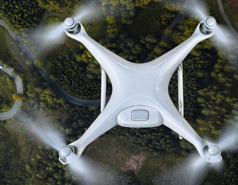 Aerial View of a Drone