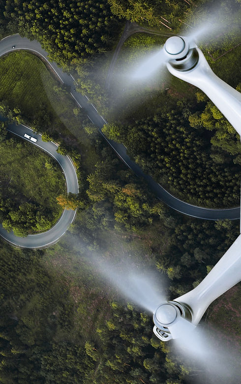 Aerial View of a Drone